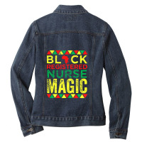 Black Registered Nurse Magic Ladies Denim Jacket | Artistshot