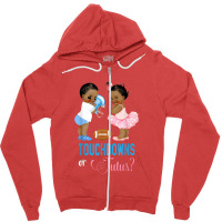 Ethnic Touchdowns Or Tutus Gender Reveal Party Zipper Hoodie | Artistshot