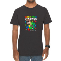 Every Piece Belongs Dinosaur Autism Awareness Puzzle Vintage T-shirt | Artistshot