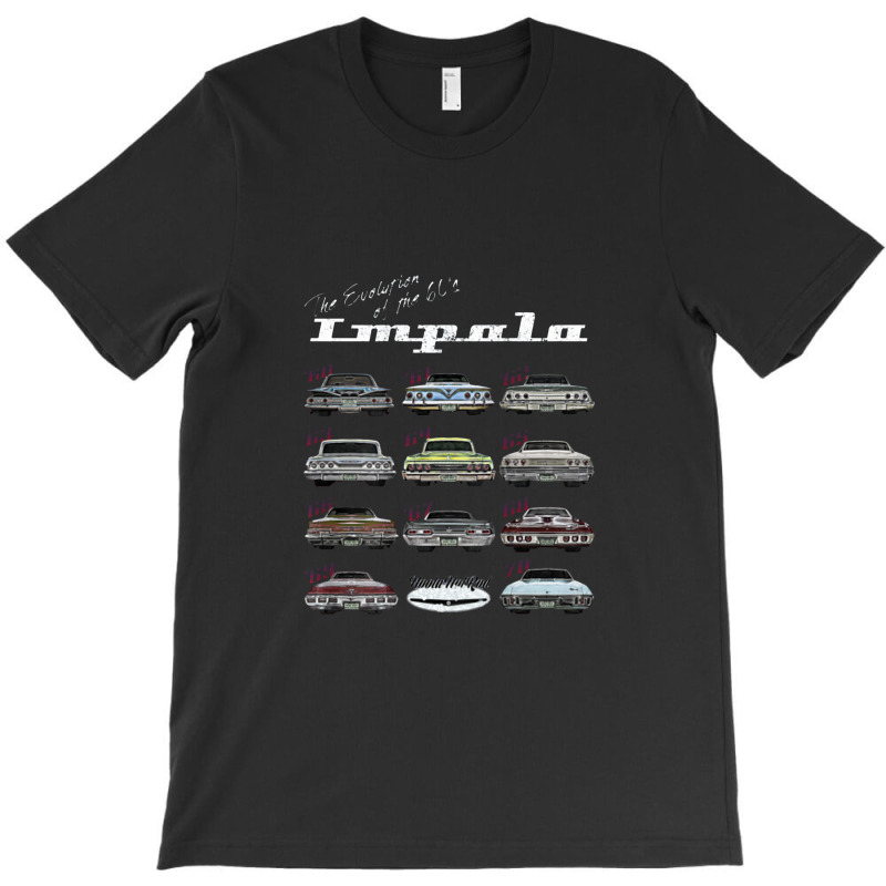 Evolution Of The 60s Impala,1960,hot Rod,muscle Car,mashup T-shirt | Artistshot