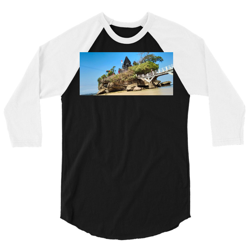 Bale Kambang Beach In Malang, Indonesia 3/4 Sleeve Shirt | Artistshot