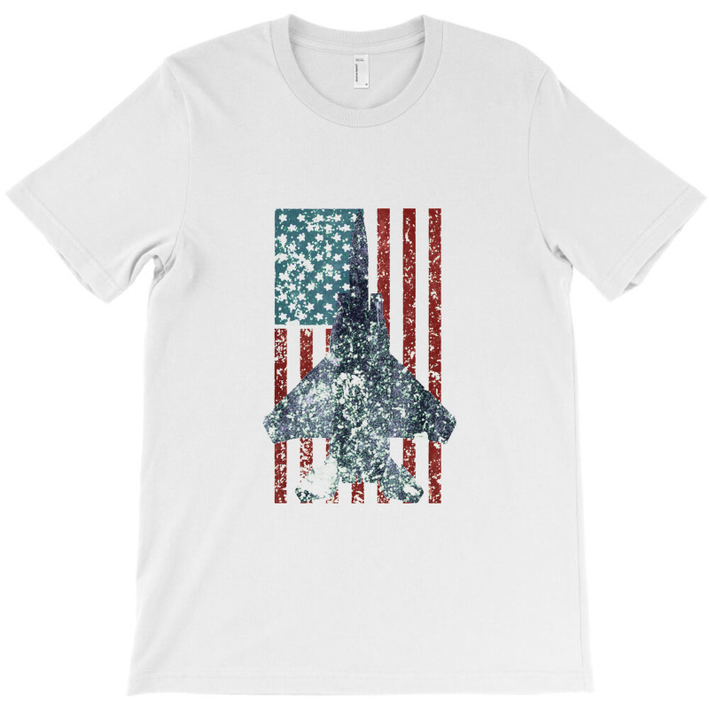 F 15 Eagle Jet Fighter Vintage Color American Flag T-shirt | Artistshot