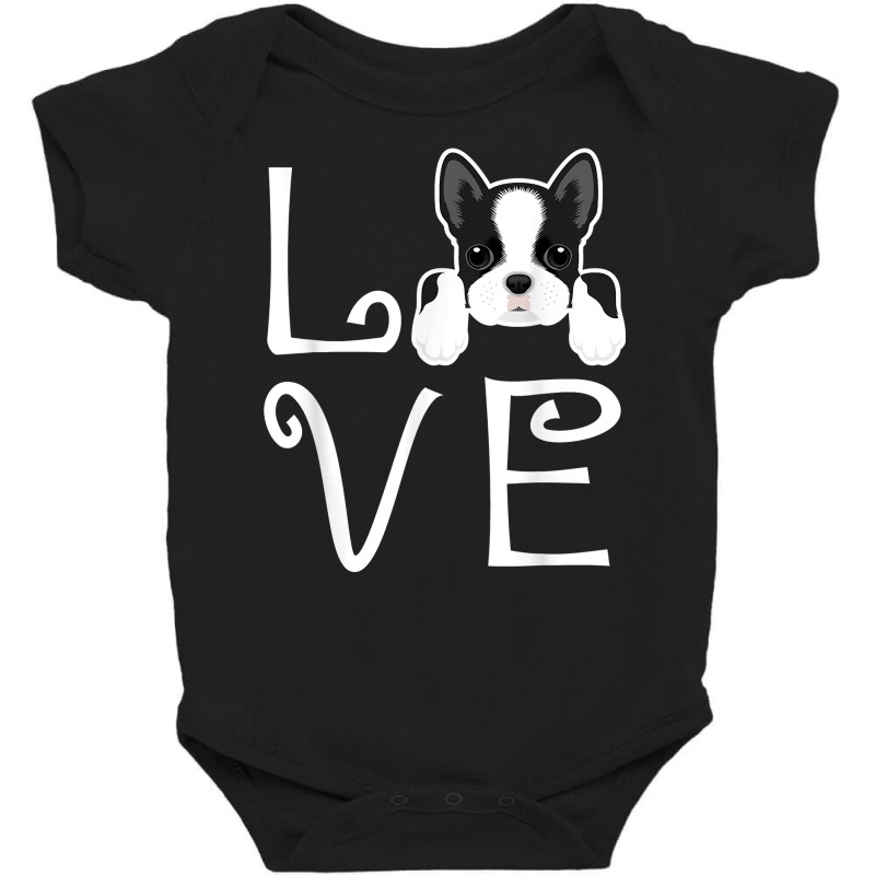 Boston Terrier Love Dog Owner Boston Terrier Puppy T Shirt Baby Bodysuit by heartlytreleven | Artistshot