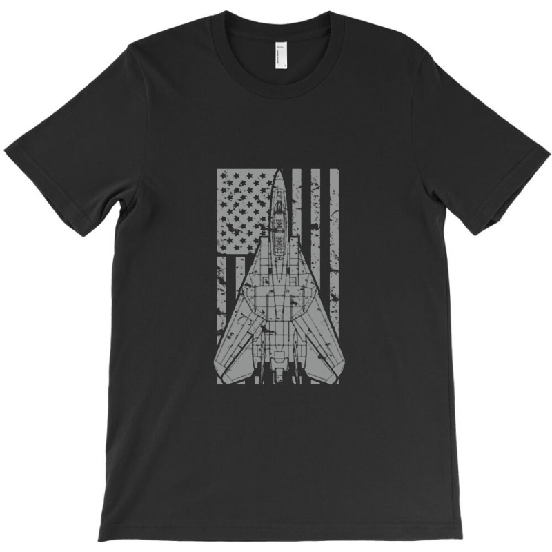 F 14 Tomcat Jet Fighter Vintage American Flag T-shirt | Artistshot