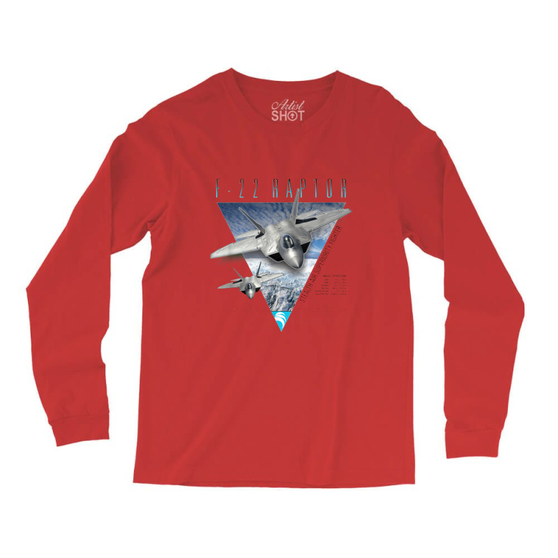 F 22 Raptor Stealth Air Superiority Fighter Long Sleeve Shirts | Artistshot