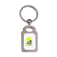 Splatoon Inkling 8th Birthday Green Splatter Portrait Premium T Shirt Silver Rectangle Keychain | Artistshot