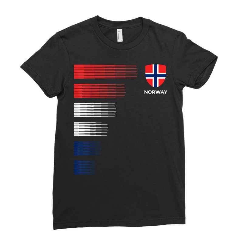 Norway Flag Emblem Patriotic Norway National Pride Ancestry T Shirt Ladies Fitted T-Shirt by copedoire | Artistshot