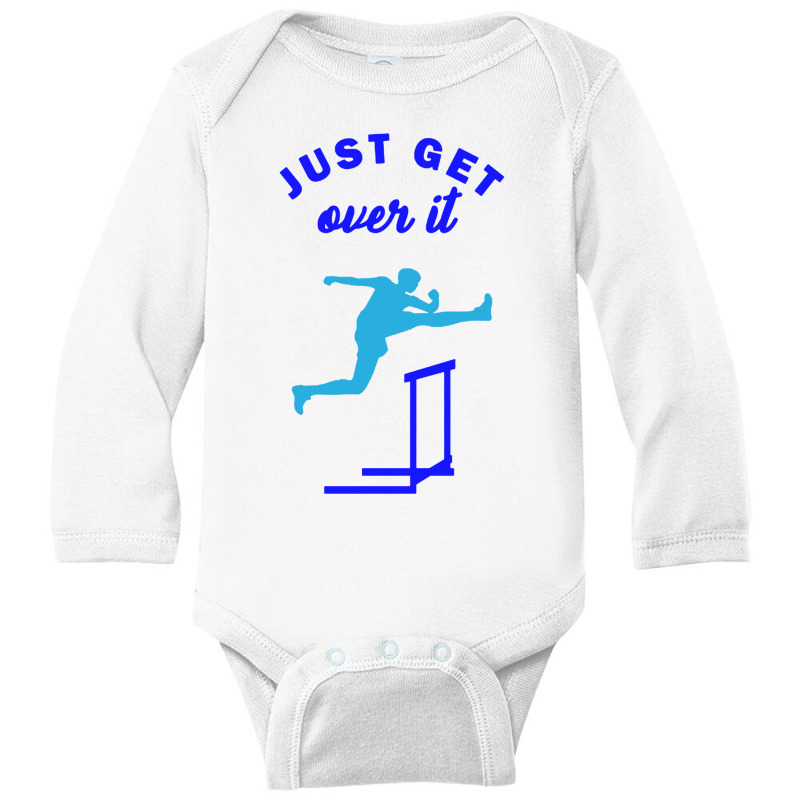 Just Get Over It Hurdle Race Long Sleeve Baby Bodysuit by jennifer Shop | Artistshot