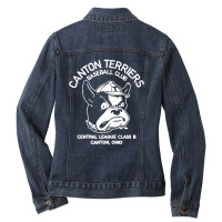 Canton Terriers Retro Baseball Ladies Denim Jacket | Artistshot