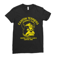 Canton Terriers Retro Baseball Ladies Fitted T-shirt | Artistshot