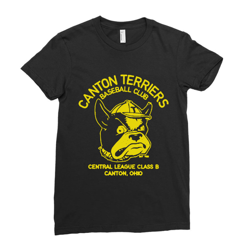 Canton Terriers Retro Baseball Ladies Fitted T-shirt | Artistshot