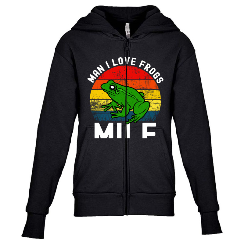 Funny Man I Love Frogs  Vintage Youth Zipper Hoodie | Artistshot