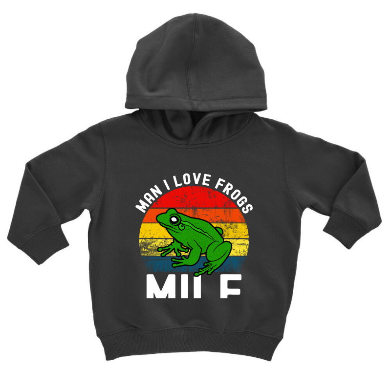 Funny Man I Love Frogs  Vintage Toddler Hoodie | Artistshot