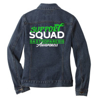 Support Squad I Digestive Tract Paralysis I Gastroparesis T Shirt Ladies Denim Jacket | Artistshot