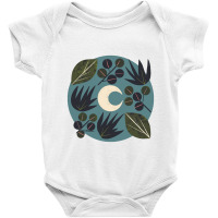 Moonlit Leaves Grid Baby Bodysuit | Artistshot