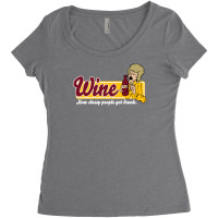 Wine Get People Drunk Women's Triblend Scoop T-shirt | Artistshot