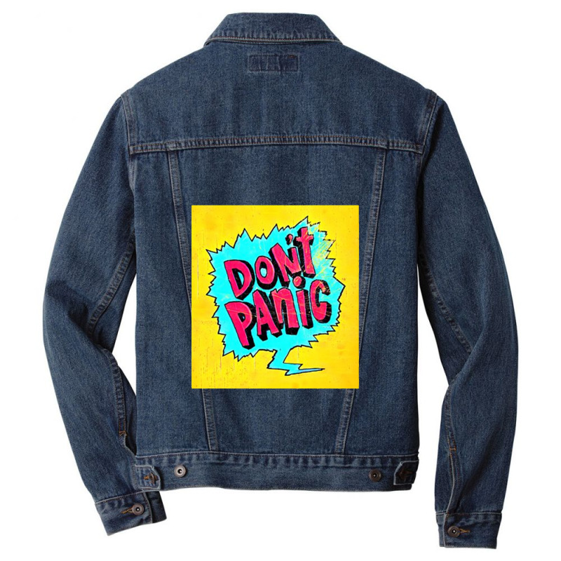 Don't Panic Men Denim Jacket | Artistshot