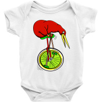 Kiwi Riding A Bike Baby Bodysuit | Artistshot