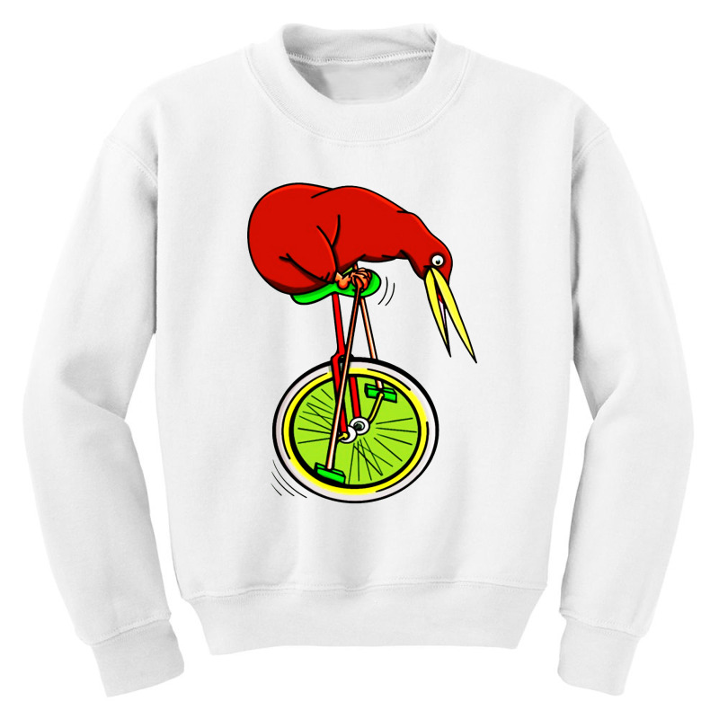 Kiwi Riding A Bike Youth Sweatshirt | Artistshot