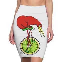 kiwi riding a bike Pencil Skirts | Artistshot