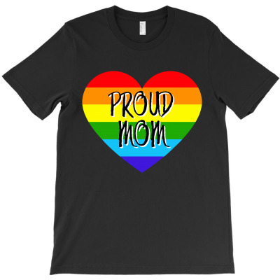Proud Mom Rainbow Flag Gay Pride Month Support T-shirt Designed By Carol H Smith