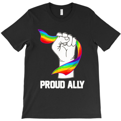 Pround Ally Lovely Lgbt Gay Pride Lesbian T-shirt Designed By Carol H Smith