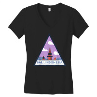 Bali Indonesia Triangular Triangle Building Background T Shirt Women's V-neck T-shirt | Artistshot