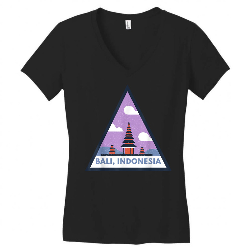 Bali Indonesia Triangular Triangle Building Background T Shirt Women's V-neck T-shirt | Artistshot