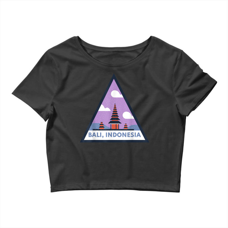 Bali Indonesia Triangular Triangle Building Background T Shirt Crop Top | Artistshot