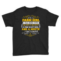 Farmer Farm Girl I'm A Farm Girl Farmer Youth Tee | Artistshot