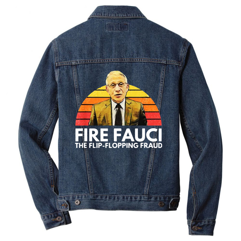 Fire Fauci Flip Flopping Men Denim Jacket | Artistshot