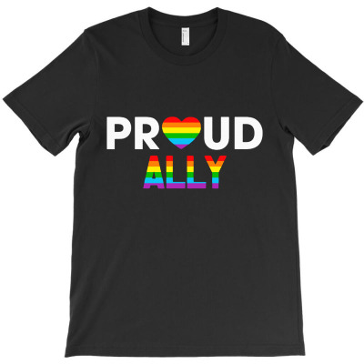 Proud Ally Lgbt Heart Gay Pride Month T-shirt Designed By Carol H Smith