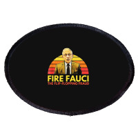 Fire Fauci Flip Flopping Oval Patch | Artistshot