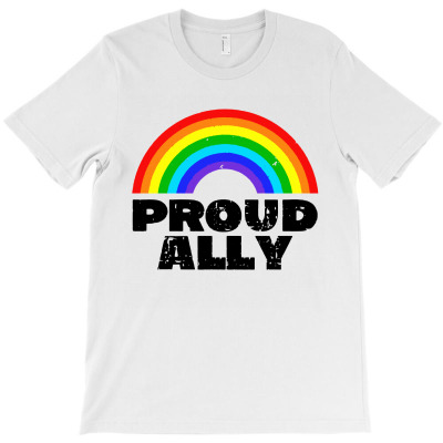 Proud Ally Lgbt Rainbow Gay Pride T-shirt Designed By Carol H Smith