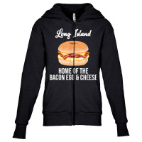 Long Island New York Bacon Egg And Cheese T Shirt Youth Zipper Hoodie | Artistshot