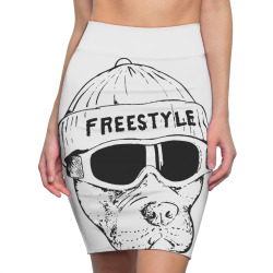 freestyle dog snowboard Pencil Skirts | Artistshot