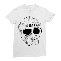 Freestyle Dog Snowboard Ladies Fitted T-shirt | Artistshot
