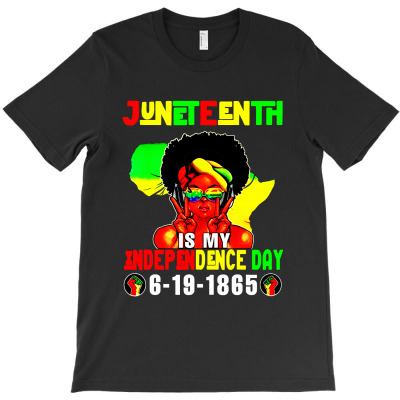 Juneteenth Independence Day Afro Melanin Natural Hair Womens T-shirt Designed By Carol H Smith