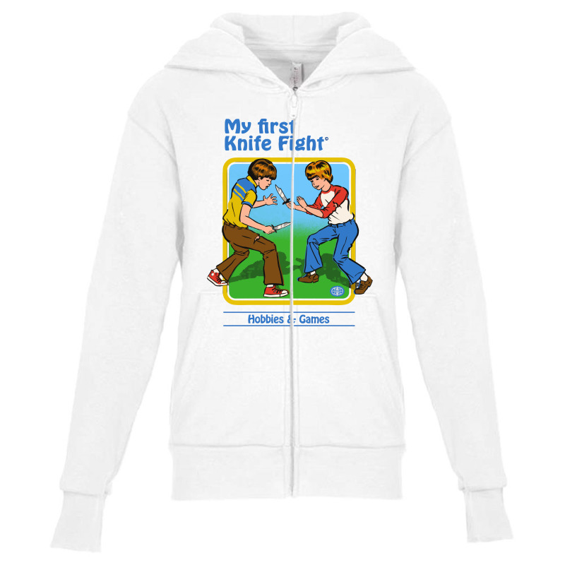 My First Knife Fight Youth Zipper Hoodie by stevenrhodes | Artistshot