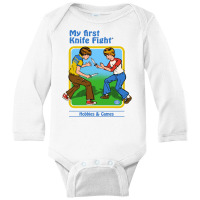 My First Knife Fight Long Sleeve Baby Bodysuit | Artistshot