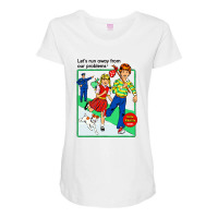 Let's Run Away Maternity Scoop Neck T-shirt | Artistshot