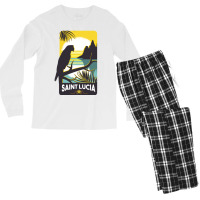 Saint Lucia Men's Long Sleeve Pajama Set | Artistshot