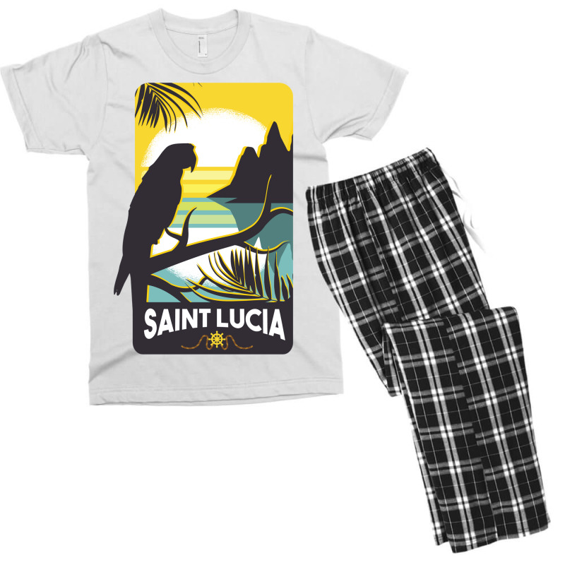 Saint Lucia Men's T-shirt Pajama Set by SamKal | Artistshot