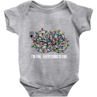 It's Fine I'm Fine Everything Is Fine Teacher Xmas Lights Sweatshirt Baby Bodysuit | Artistshot