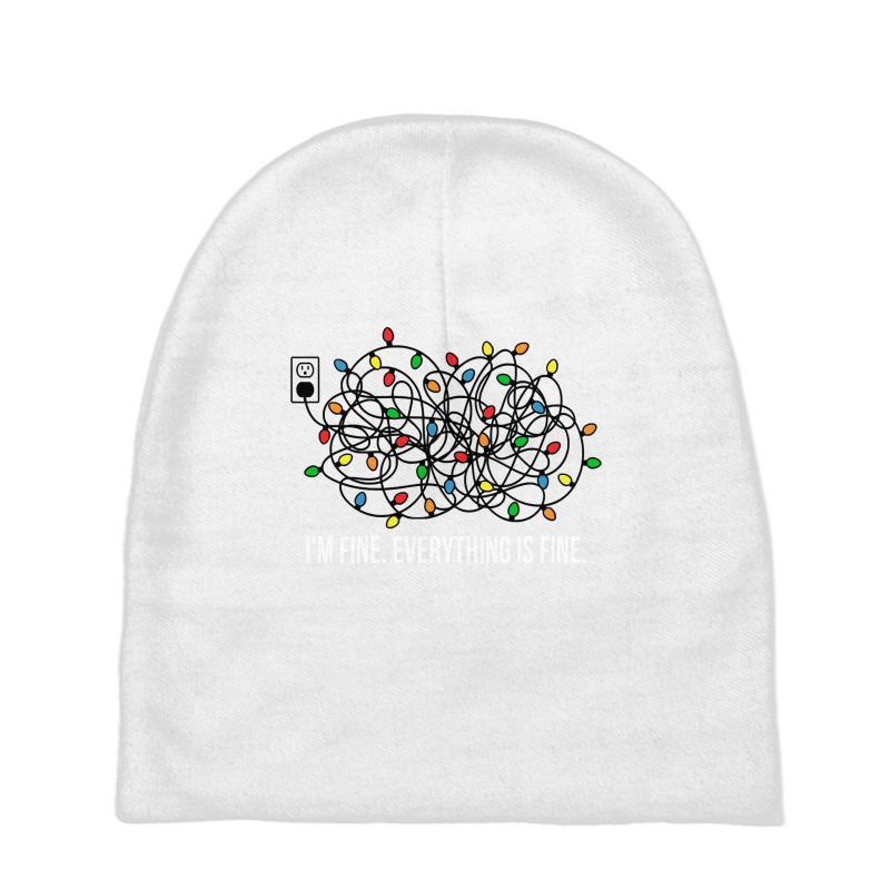 It's Fine I'm Fine Everything Is Fine Teacher Xmas Lights Sweatshirt Baby Beanies | Artistshot