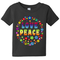 Peace Sign Love T Shirt  70s Hippie Costume T Shirt Baby Tee | Artistshot