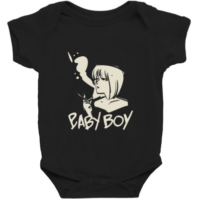 Baby Boy Aesthetic Vaporwave Anime Baby Bodysuit Designed By Tipedell