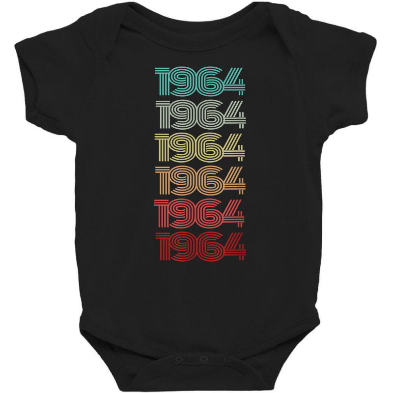 Retro 1964 I'm Classic 58th Birthday Fifty Eight Groovy T Shirt Baby Bodysuit by kasaqcsegurc | Artistshot