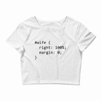 Funny Programming Wife Right Margin Crop Top | Artistshot