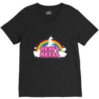 Unicorn Heavy Metal V-neck Tee | Artistshot